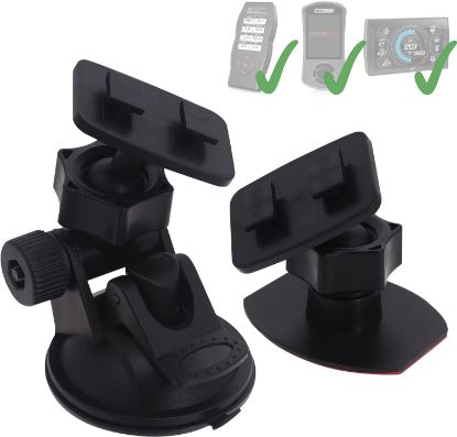 Picture of iSaddle Windshield Suction SCT X4 SF4 Mount Holder & Adhesive Dashboard Cobb AccessPORT V3 Mount Holder for Bama SCT X3 Edge Products Insight CT CTS CTS2 CTS3 CTS2 CTS3 Mustang WRX Tuner Programmer