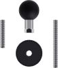 Picture of iSaddle Mount Base with M6 Hole Hex Post and 1" Ball Adapter Compatible with RAM Mounts B Size 1 Inch Ball Double Socket Arm, 2 Sizes of 1/4"-20" Threaded Stud for GPS Cameras Motion Sensors