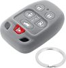 Picture of iSaddle for Honda 6 Buttons Key Fob Silicone Case - Keyless Entry Remote Control Car Key Fob Protector Cover for Honda Odyssey 2011 2012 2013 2014 EX EX-L LX SE Touring Elite EXL N5F-A04TAA (Gray)