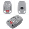 Picture of iSaddle for Honda 6 Buttons Key Fob Silicone Case - Keyless Entry Remote Control Car Key Fob Protector Cover for Honda Odyssey 2011 2012 2013 2014 EX EX-L LX SE Touring Elite EXL N5F-A04TAA (Gray)