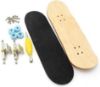 Picture of iSaddle Maple Wooden Fingerboard with Blue Bearing Wheels Nuts Trucks Tool Kit