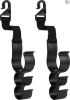 Picture of iSaddle Car Seat Headrest Hook - Universal Durable Automotive Seat Back Organizers/w 3 Hooks Vehicle Storage Hanger for Purse Handbag Coat Grocery Fishing Rod Umbrella Holder (2 PCS)