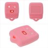 Picture of iSaddle for Ford 3 Buttons Key Fob Silicone Case - Keyless Entry Remote Control Car Key Fob Protector for Ford E150 E250 E350 F150 F250 F350 Escape Explorer Focus Fusion Lincoln Mercury Mazda (Pink)