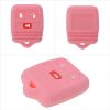 Picture of iSaddle for Ford 3 Buttons Key Fob Silicone Case - Keyless Entry Remote Control Car Key Fob Protector for Ford E150 E250 E350 F150 F250 F350 Escape Explorer Focus Fusion Lincoln Mercury Mazda (Pink)