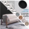 Picture of iSaddle Furniture Cups & Bed Stoppers - Premium Silicone Anti-Sliding Round Caster Cups Holder Fit Furniture Sofa Bed Chairs Piano Wheel/Leg - Floor Protector for All Carpet(2.83 Inch, 4PCS Black)