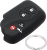 Picture of iSaddle for Lexus 4 Buttons Key Fob Silicone Case - Keyless Entry Remote Control Car Key Fob Protector for Lexus GX460 RX350 ES350 LX570 IS350 IS250 GS450h GS430 GS350 GS300 LS600h LS460 ISC (Black)