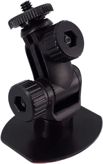 Picture of iSaddle CH114 1/4"-20 Thread Car Camera Mount Holder with 3M Double-Sided Adhesive Base - Universal Car Dash Cam Tripod Permanent Windshield/Dashboard Holder Fits Sony/Ricoh/HP/GoPro/Oculus