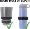 Picture of iSaddle Car Cup Holder Cup Keeper Beverage Bands - Silicone Elastic Car Cup Holder Gap Filler Compatible with Yeti Ramblers Hydro Flasks Most 12-46oz Bottles Soda Cans & Cup Holder Expander (2 Pack)