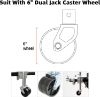 Picture of iSaddle Dual Trailer Swirl Jack Caster Wheel Dock - Heavy Duty Reinforced Rubber Travel Trailer Tongue Jack Double Wheel Chock Stabilizer for Boat RV Hitch Camper Tent Caravans Wheel Stopper