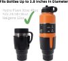 Picture of iSaddle Large Car Cup Holder Adapter Compatible with Hydro Flask 32oz 40oz 50/50 Flask, Yeti 24/30/36oz, Nalgene 32oz Coffee Mugs - Car Interior Accessory Big Bottles Car Cup Holder (Up to 3.8 Inches)