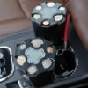 Picture of iSaddle Car Coin Holder - High Capacity US Coin Car Cup Holder Rotatable Automotive Change Organizer Detachable Money Storage Fits Dollar/Half Dollar/Quarter/Dime/Nickel/Penny for Car Home Office