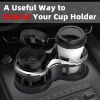 Picture of iSaddle Car Cup Holder Extender with Adjustable Mounting Base - Cup Slot 1-2 Splitter Expander Organizer Fits Vehicle Boat Truck RV Holds Standard Drinks Water Bottles