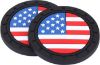Picture of iSaddle American Flag US Flag Car Cup Holders Insert Coaster Automotive Interior Accessories - Universal Vehicle Coaster 5mm Thick Silicone Anti Slip Cup Mat for All Cars Boats (2.75" Diameter, 2PCS)