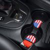 Picture of iSaddle American Flag US Flag Car Cup Holders Insert Coaster Automotive Interior Accessories - Universal Vehicle Coaster 5mm Thick Silicone Anti Slip Cup Mat for All Cars Boats (2.75" Diameter, 2PCS)