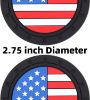 Picture of iSaddle American Flag US Flag Car Cup Holders Insert Coaster Automotive Interior Accessories - Universal Vehicle Coaster 5mm Thick Silicone Anti Slip Cup Mat for All Cars Boats (2.75" Diameter, 2PCS)