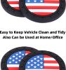 Picture of iSaddle American Flag US Flag Car Cup Holders Insert Coaster Automotive Interior Accessories - Universal Vehicle Coaster 5mm Thick Silicone Anti Slip Cup Mat for All Cars Boats (2.75" Diameter, 2PCS)