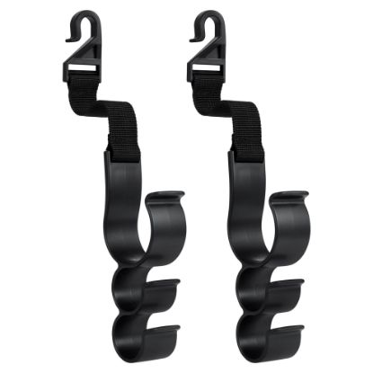 Picture of iSaddle Car Seat Headrest Hook - Universal Durable Automotive Seat Back Organizers/w 3 Hooks Vehicle Storage Hanger for Purse Handbag Coat Grocery Fishing Rod Umbrella Holder (2 PCS)