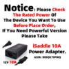Picture of iSaddle Universal AC to DC Car Cigarette Lighter Socket Adapter Converter Vehicle Power Inverters Vehicle Amplifier Power Car Refrigerator (US Plug, Output: DC 12V 500mA) 110V AC to 12V DC
